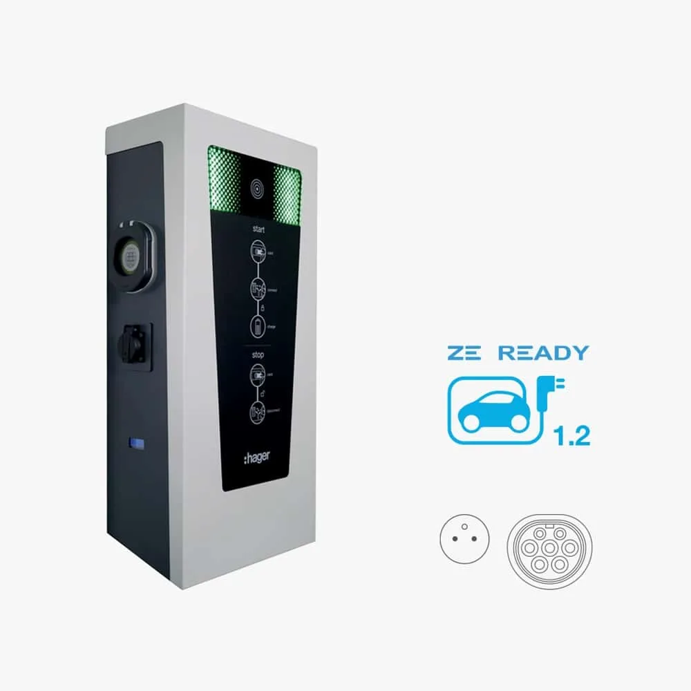 Borne de recharge pour voitures électriques sur voirie